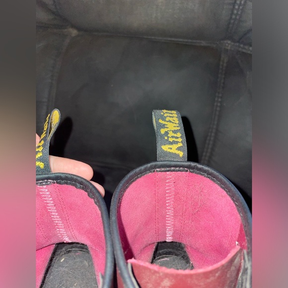 Maroon Doc Martin Platform Combat Boots Size 7 LADIES Size 6 MENS UNISEX - Picture 16 of 16